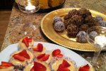 Mini Cheesecakes, Chocolate Truffles, and Sweet Potato Pie.. all Raw and Vegan!!